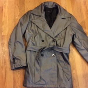 Braetan Thick Nylon Pewter Short Trench